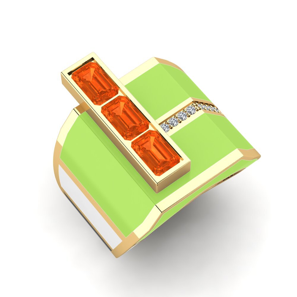 Fire Opal Men's Ring Rekkef