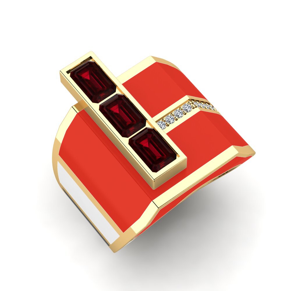 Grenat Bague pour homme Rekkef