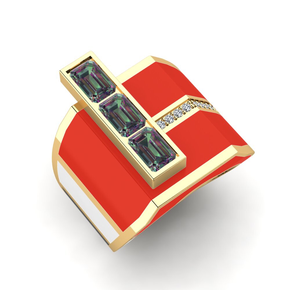 Topaze mystique Bague pour homme Rekkef