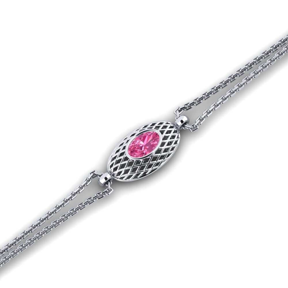 Paladio Turmalina rosa Pulsera de Mujer Relibunbo