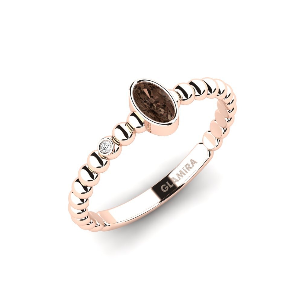 14k Rose Gold Smoky Quartz Ring Relibunbol
