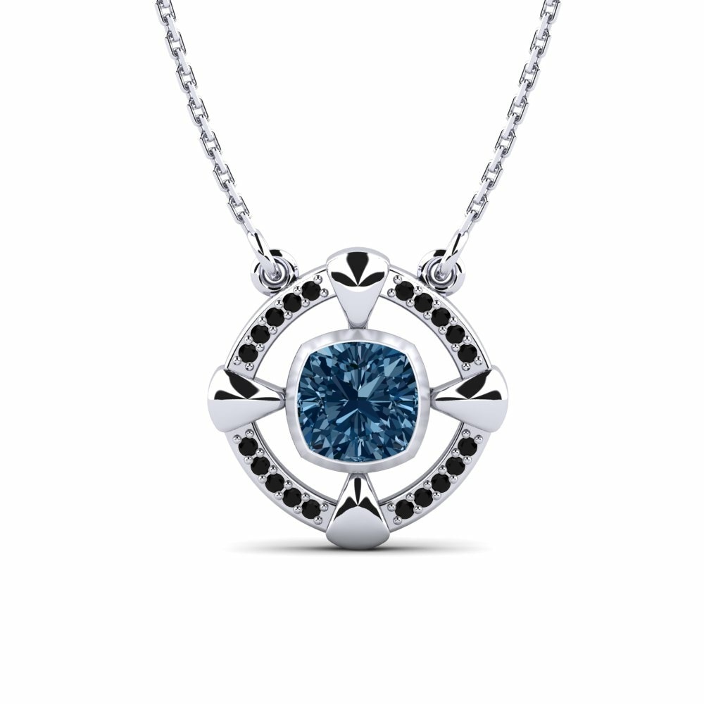 Fashion Blue Diamond Necklaces