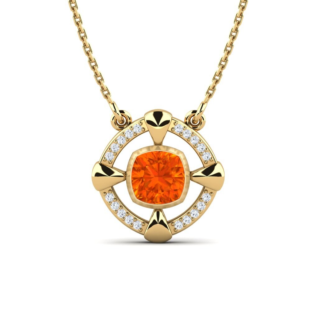 Fire Opal Women's Necklace Remedios