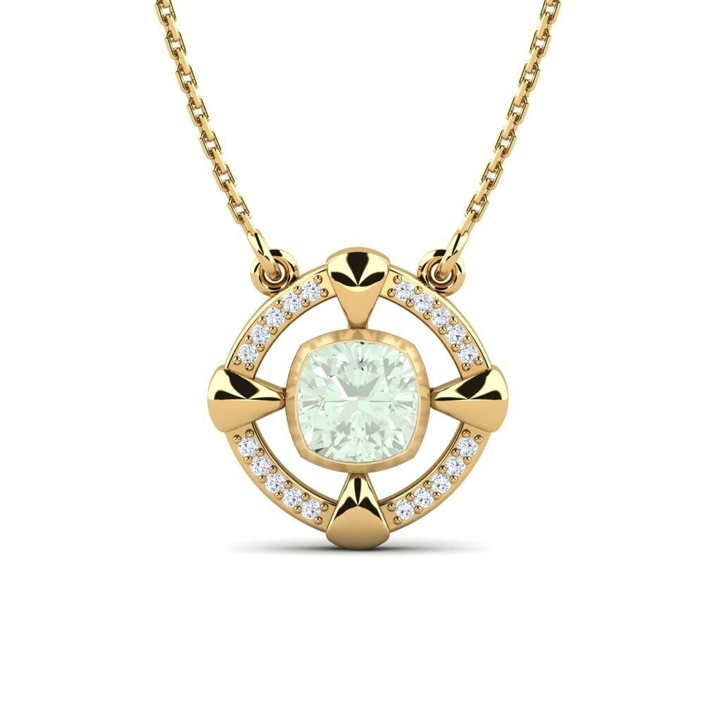 Green Amethyst Women's Necklace Remedios