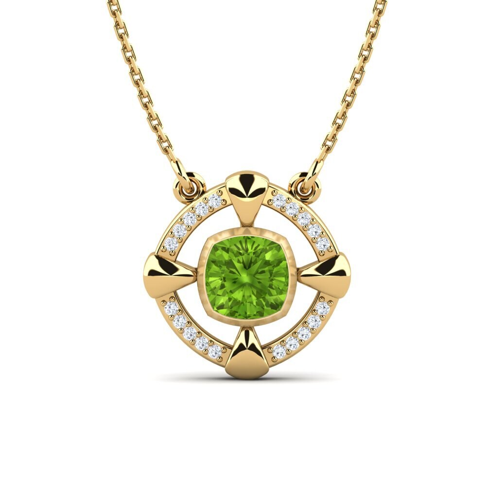 Cushion Peridot Women's Necklace Remedios