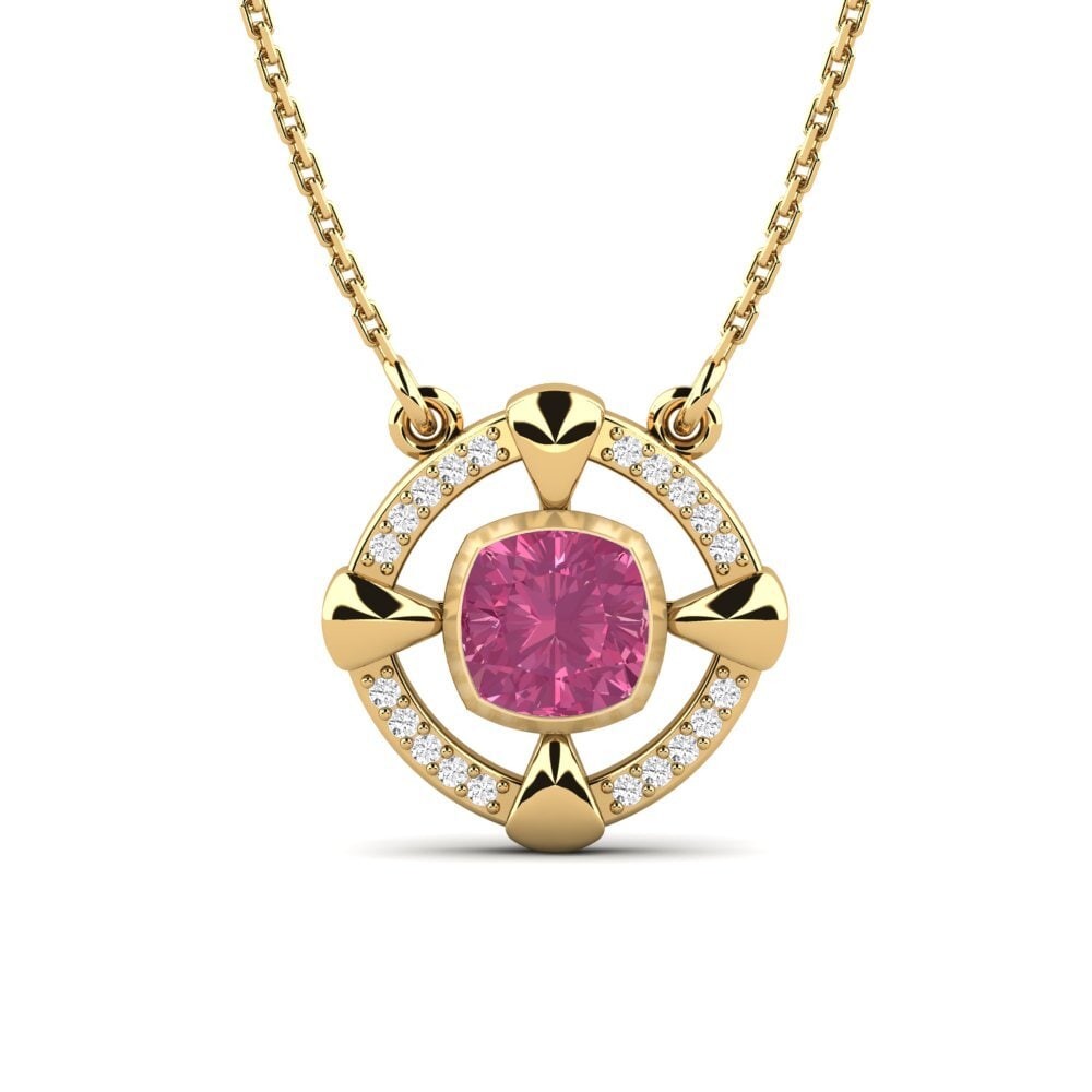 Halsketten Fashion Rosa Turmalin