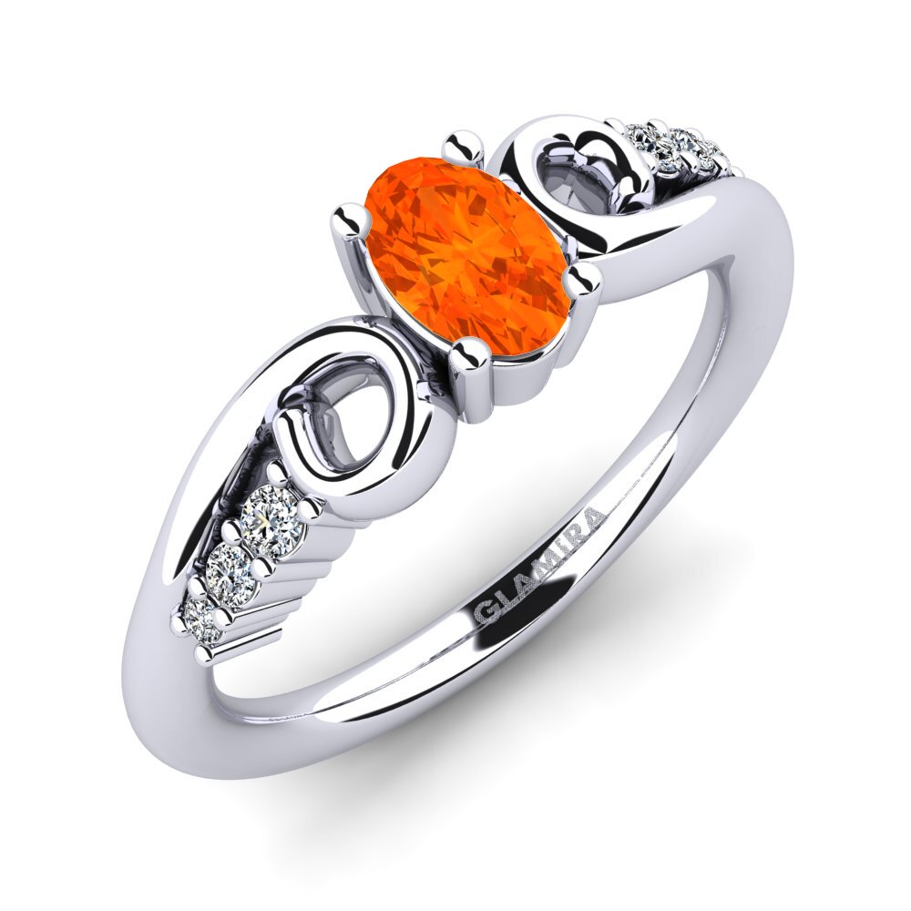 Fire Opal Engagement Ring Rena