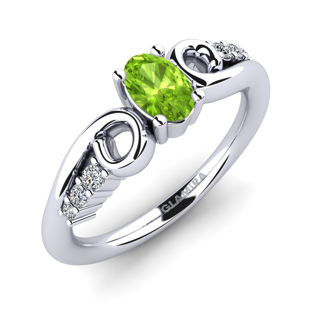 Peridot Engagement Ring Rena