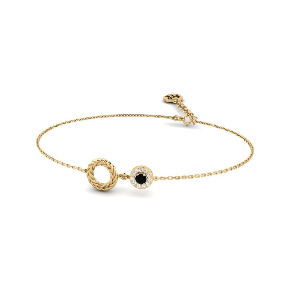Schwarzer Onyx Damen armband Renao