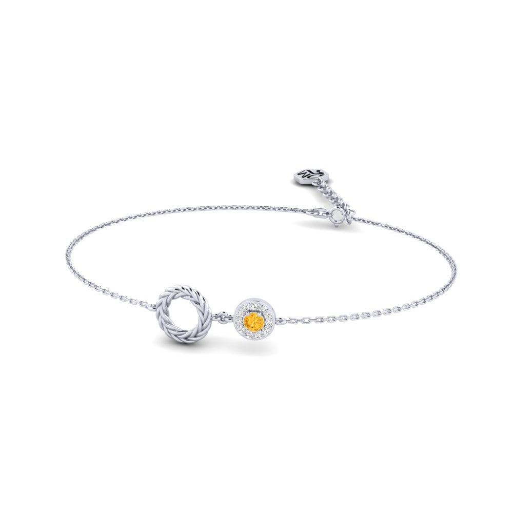 Platine 950 Citrine Bracelet pour femme Renao