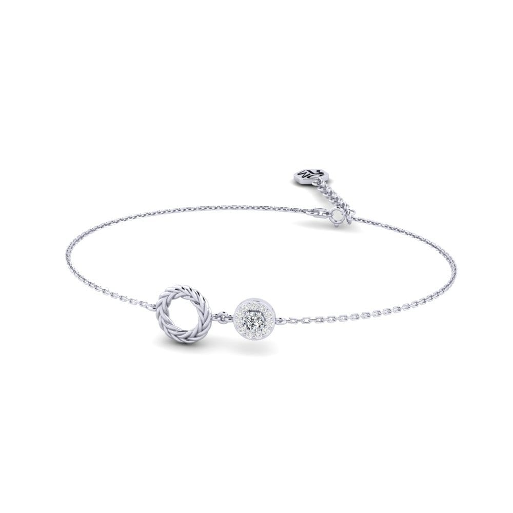 Palladium 950 Zircone Bracelet pour femme Renao