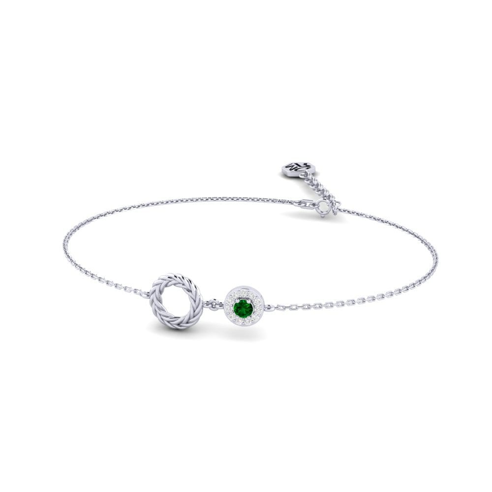 Palladium 950 Zircone Vert Bracelet pour femme Renao
