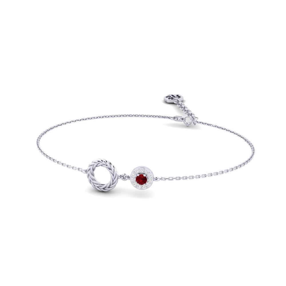 Palladium 950 Rubis Bracelet pour femme Renao
