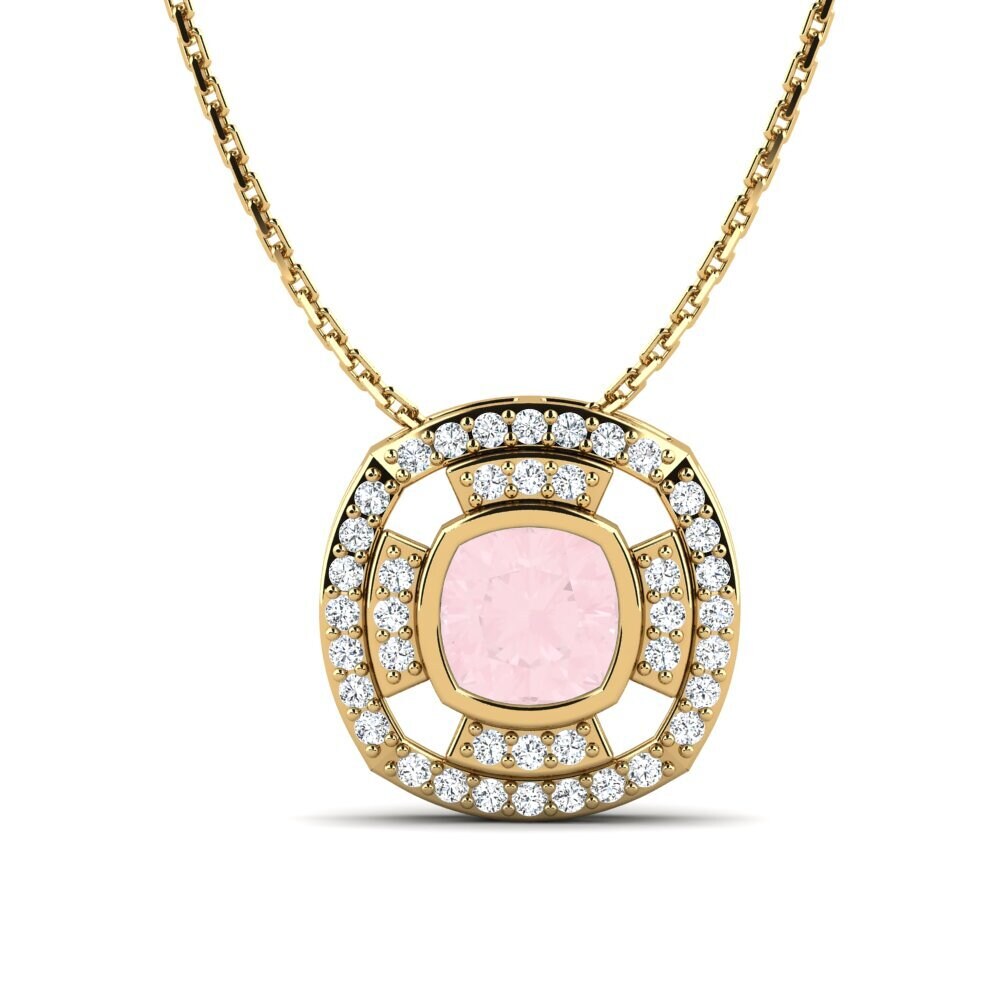 Cushion Rose Quartz Women's Pendant Renild