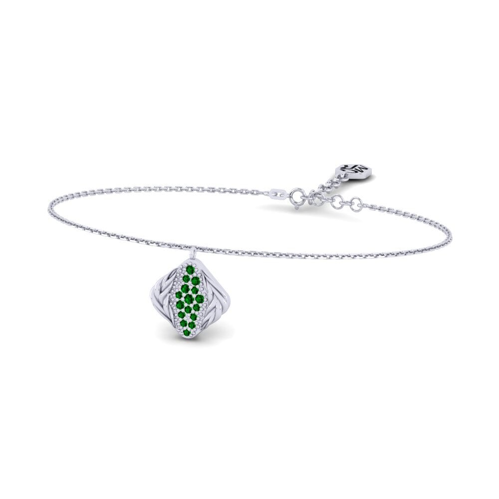 Palladium 950 Zircone Vert Bracelet pour femme Represent