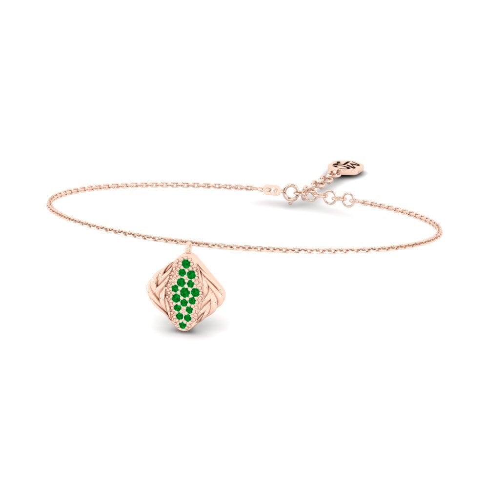 Or rose 14k Émeraude Bracelet pour femme Represent