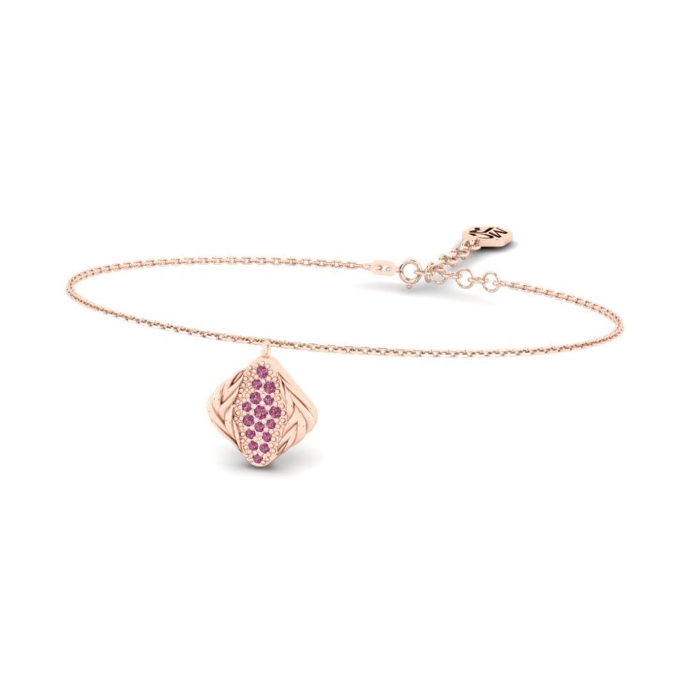 Or rose 14k Grenat de Rhodolite Bracelet pour femme Represent