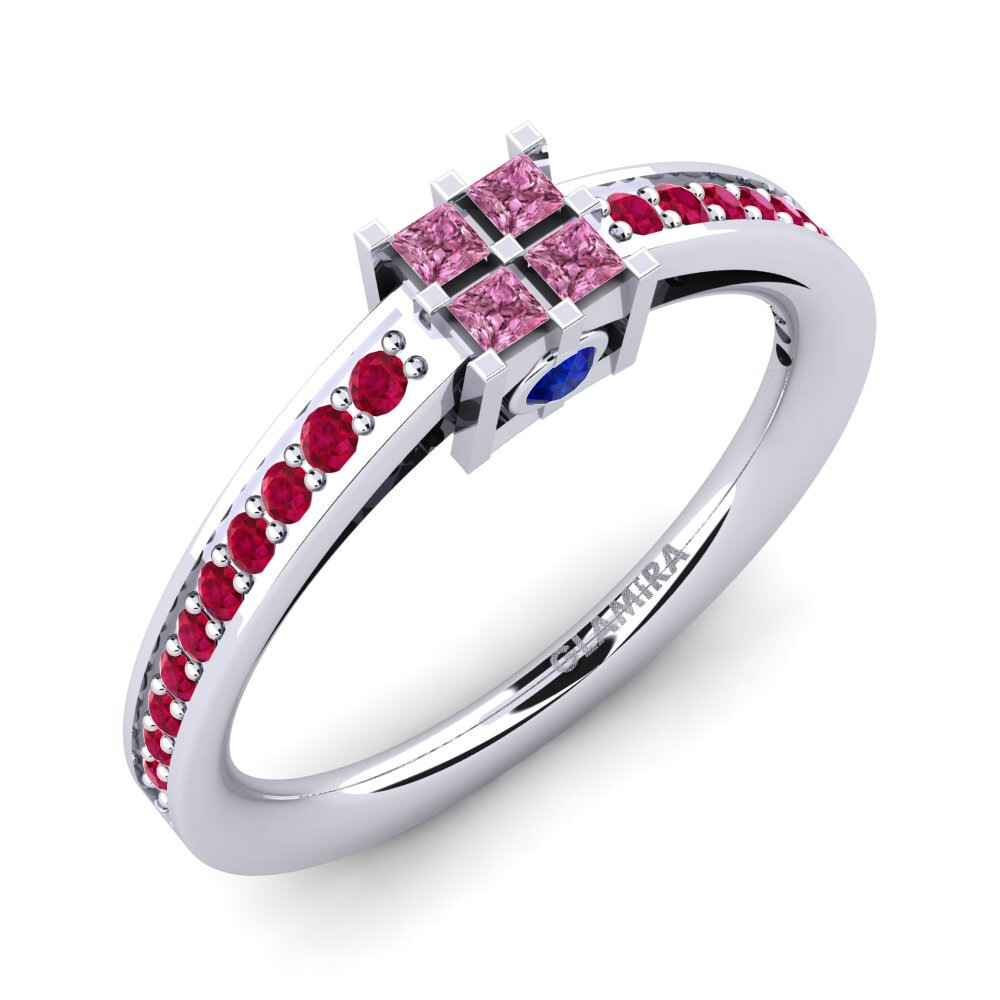 Rhodolite Garnet Engagement Ring Resi