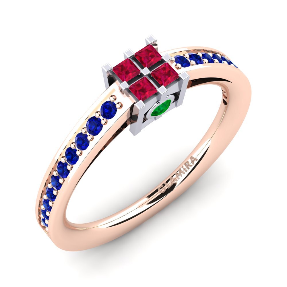 14ct Rose / White Gold Engagement Ring Resi