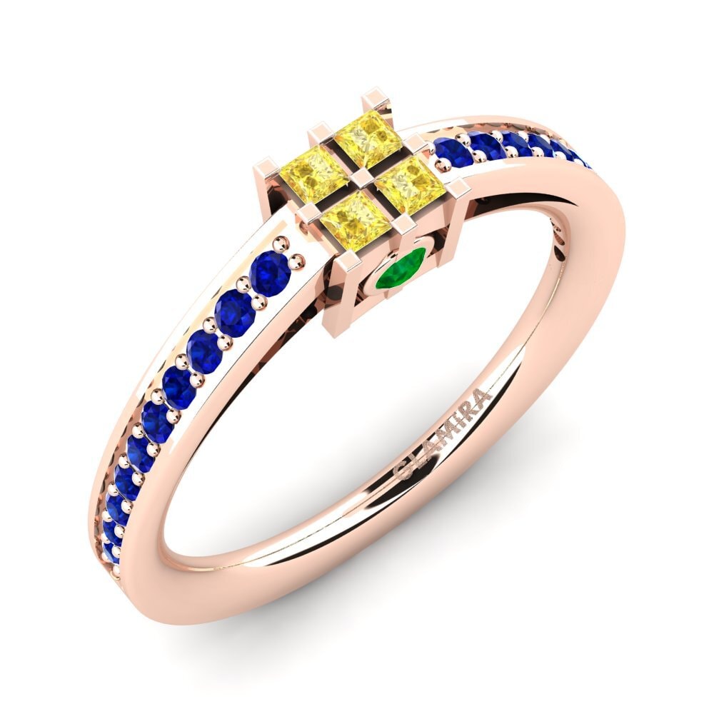 14ct Rose Gold Engagement Ring Resi