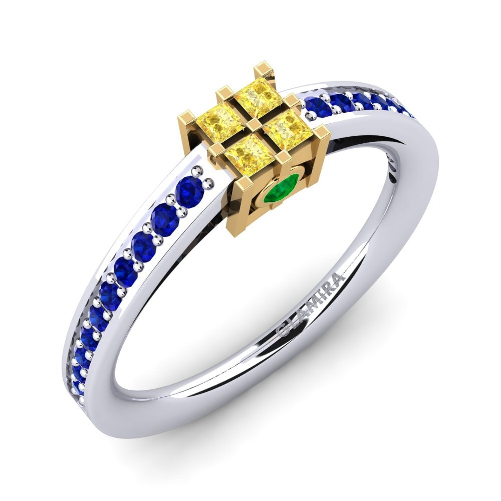 14ct White & Yellow Gold Engagement Ring Resi