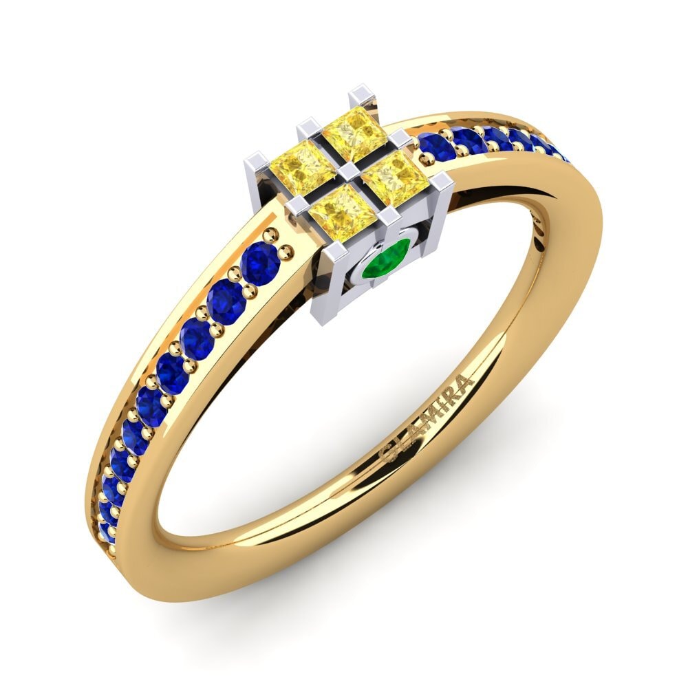 14ct Yellow & White Gold Engagement Ring Resi