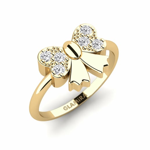 Kids Ring Responsively 585 Yellow Gold & White Sapphire