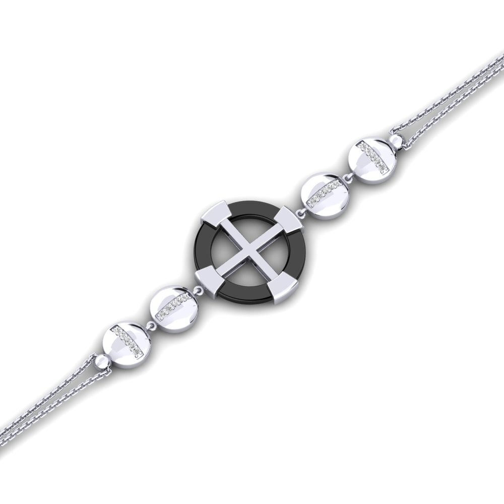 Paladio Zafiro blanco Pulsera de Mujer Ressa