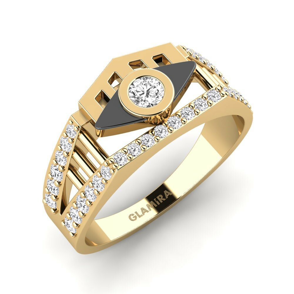 14k Oro Amarillo Anillo Restesig
