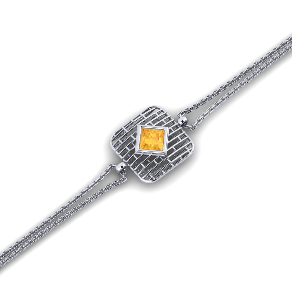 Platine 950 Citrine Bracelet Reurtsbo