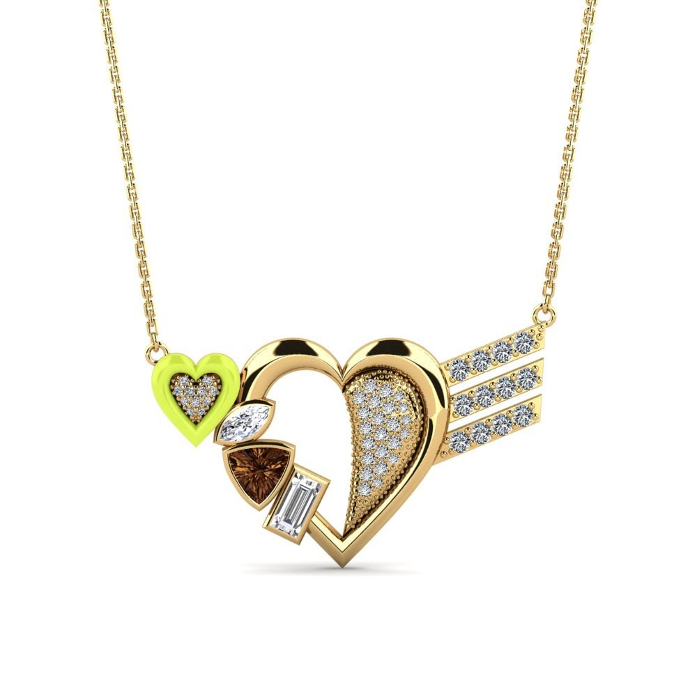 Diamante café Collar de Mujer Revellove