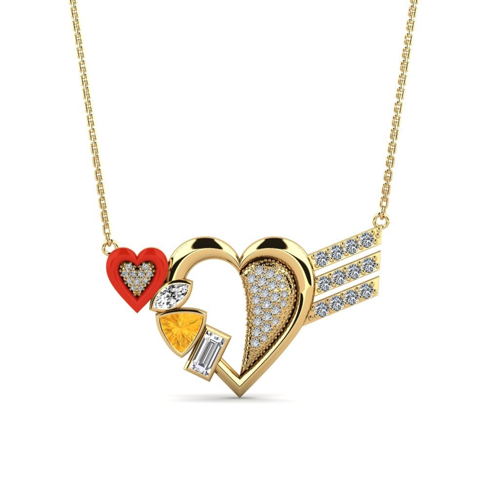 Citrine Women's Necklace Revellove