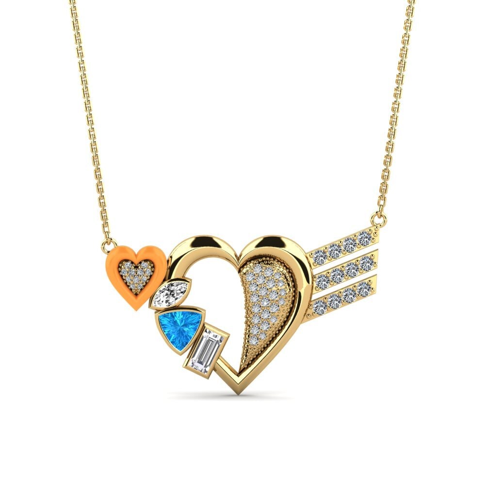 Blue Topaz Women's Necklace Revellove