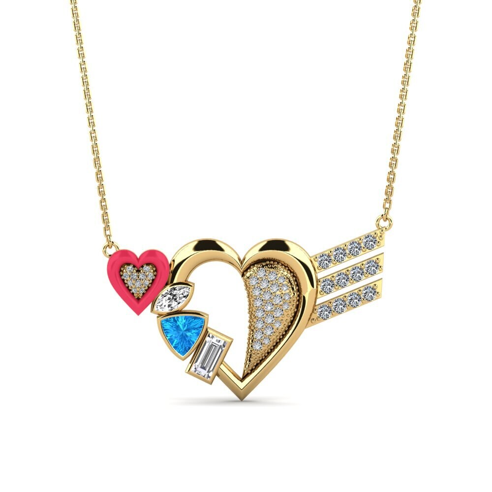 Blue Topaz Women's Necklace Revellove