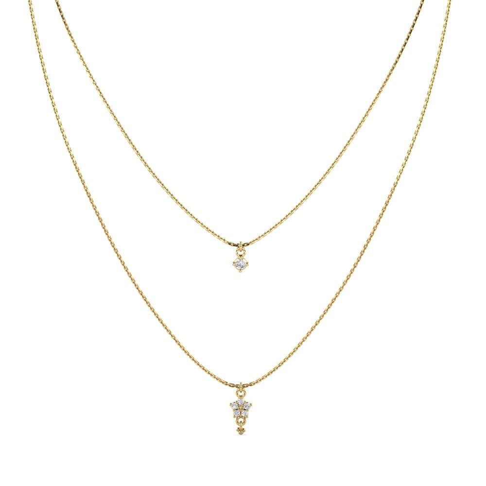 Compre Collar de Mujer Esencija en corte Redondo 0.2 Quilates 9k Oro Compre Collar de Mujer Esencija en corte Redondo 0.2 Quilates 9k Oro