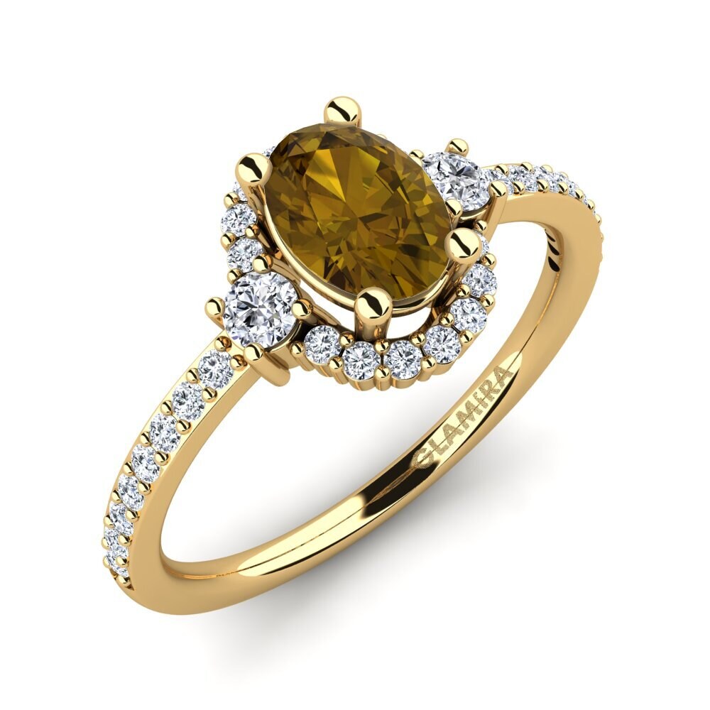Brown Zircon Engagement Ring Richelle