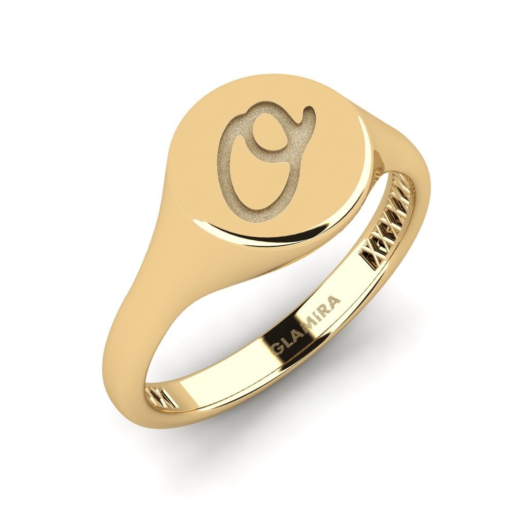 Gelbgold 375 Pinker Ring für Männer Rigesc - O