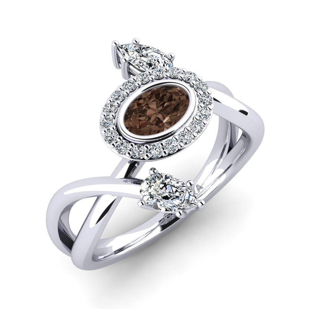 Oval Smoky Quartz Women's Ring Rigotlas