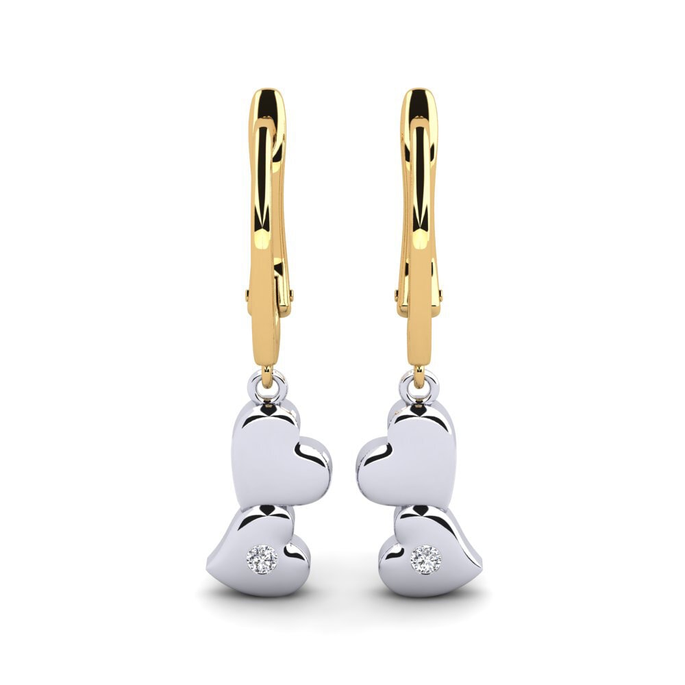 9k White & Yellow Gold Women's Earring Riley