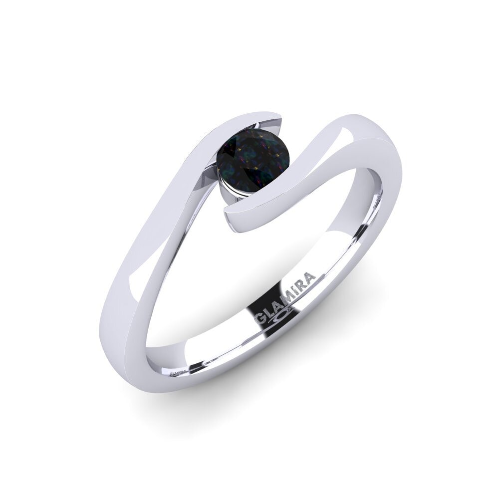 Black Opal Engagement Ring Tonia 0.25 crt