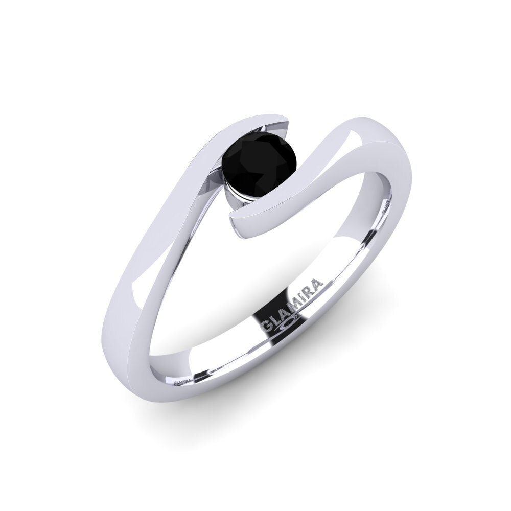 Zafiro negro Anillo de compromiso Tonia 0.25 crt