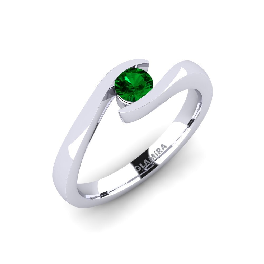 Green Zirconia Engagement Ring Tonia 0.25 crt
