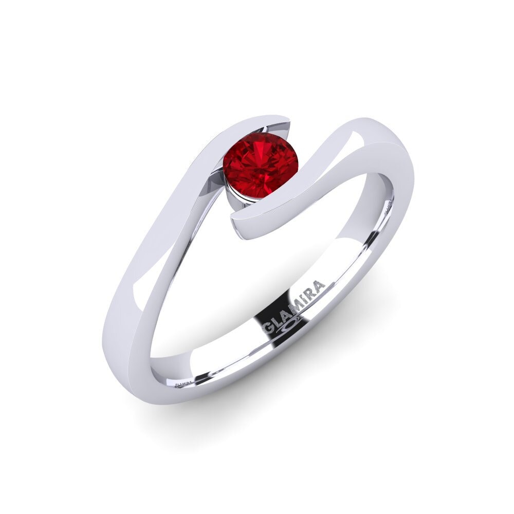 Red Zirconia Engagement Ring Tonia 0.25 crt