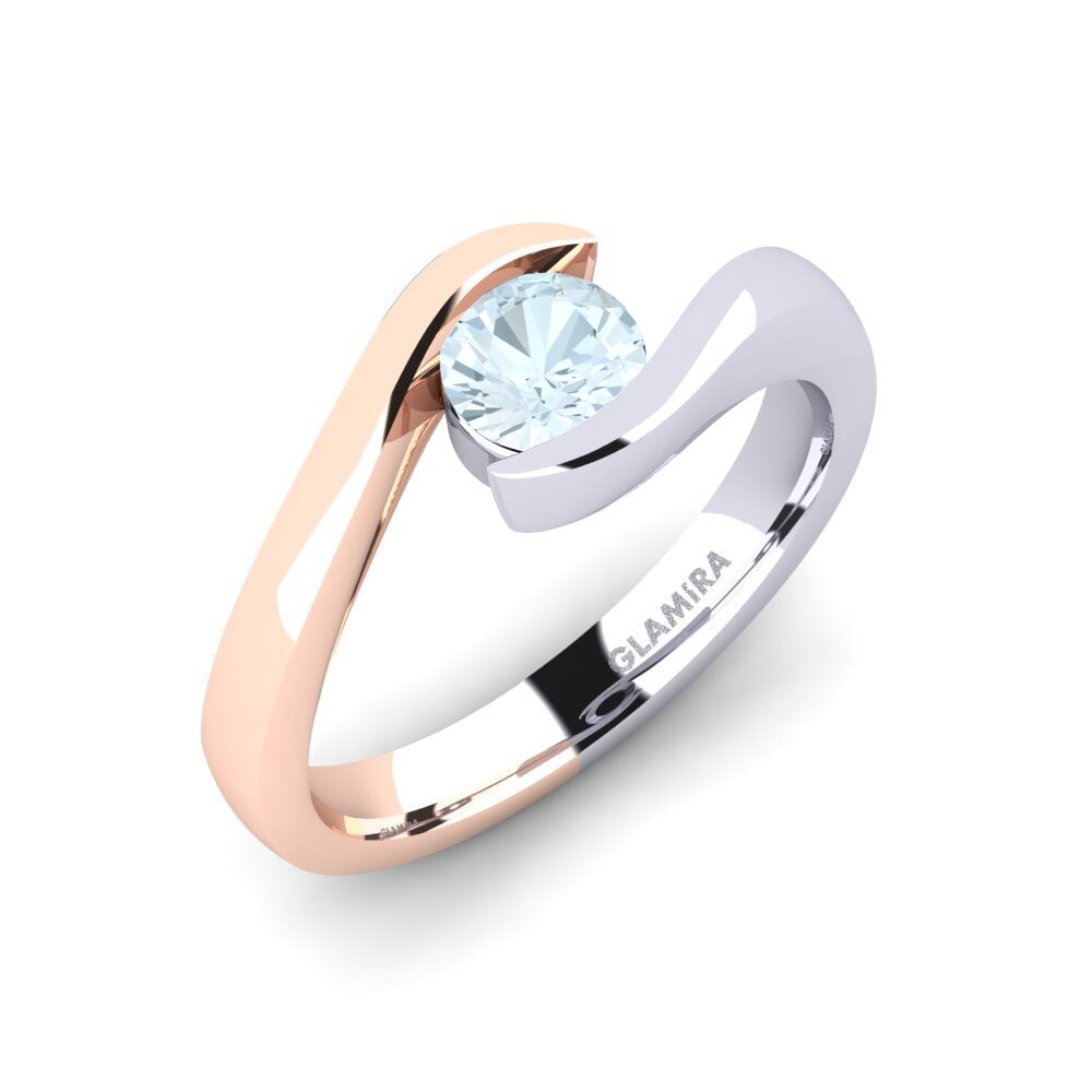 14ct White / Rose Gold Engagement Ring Tonia 0.5 crt