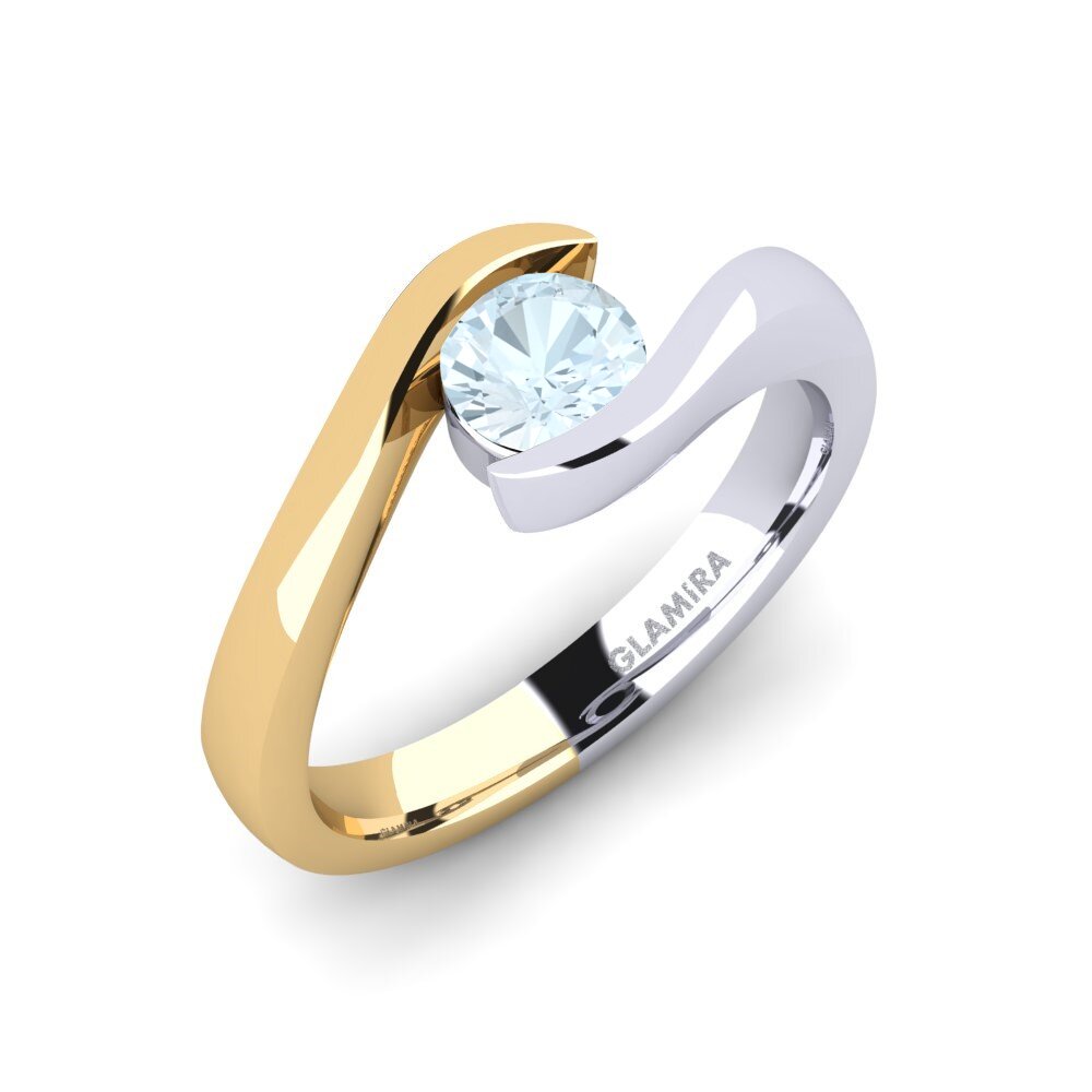 14ct White / Yellow Gold Engagement Ring Tonia 0.5 crt