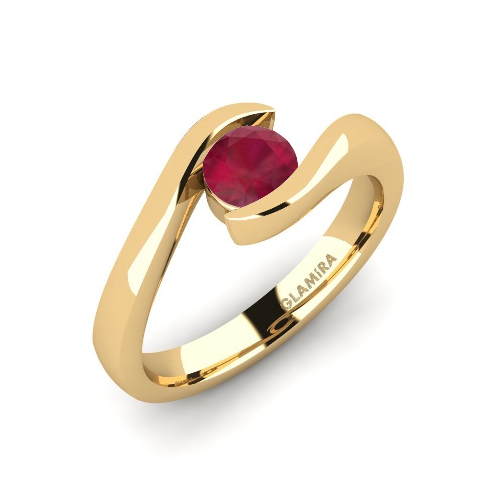 Gelbgold 585 Rubin Verlobungsring Tonia 0.5 crt