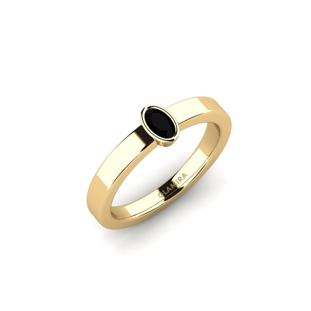 Black Sapphire Engagement Ring Ringov
