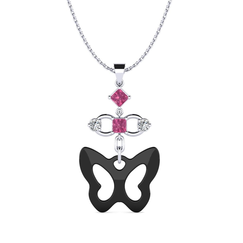 950 Platinum Pink Tourmaline Women's Pendant Riolus