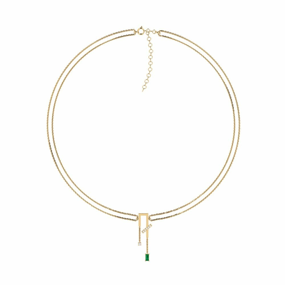 Circonita Verde Collar Gargantilla de Mujer Ristmik