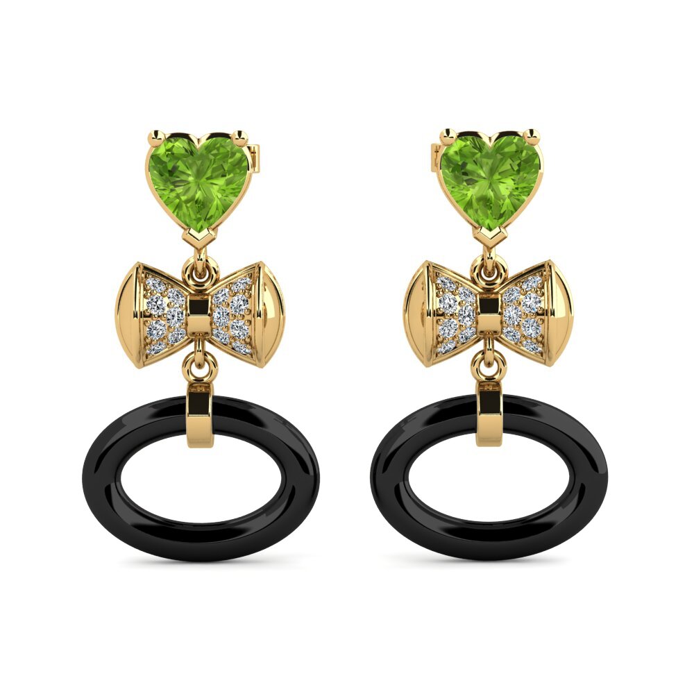 9ct Yellow Gold Peridot Women's Earring Ritas